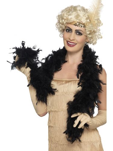  Black  Feather Boa 50g 150cm 