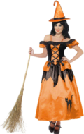 Black & Orange Storybook Witch Costume