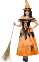 Black & Orange Storybook Witch Costume