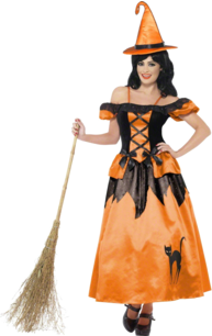 Black & Orange Storybook Witch Costume