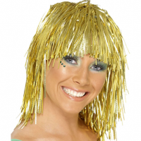 Tinsel Wig - Gold