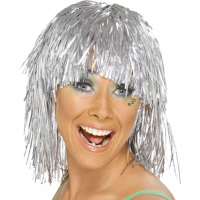 Tinsel Wig - Silver