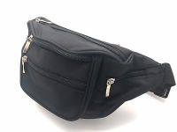 Black Bum Bag Pouch Travel Festival Waist Belt. 