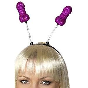 Glitter Willy Pecker Boppers On A Headband