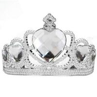 Bristol Novelty - Silver Tiara with Clear Gems
