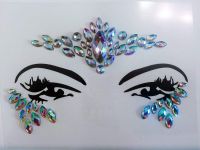 Glitter Joy Face Gems Rock Sticky Adhesive Temporary Tattoo - JEWEL Diamante