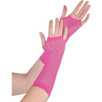 Pink Fishnet Gloves