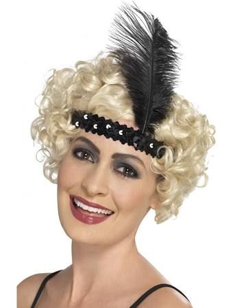 1920's Flapper Headband Feather