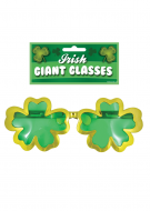 St Patricks Day Giant Shamrock Clover Glasses