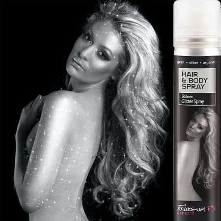 Sliver, Glitter hair and body spray 