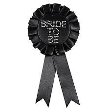 Black Bride To Be Diamante Rosette 