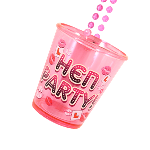 Hen Party Shot Glass Necklace - 90cm