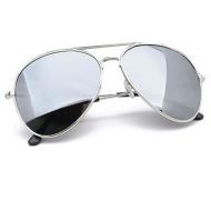 Aviator Sunglasses Mirror Silver Tint Police Army Gangster