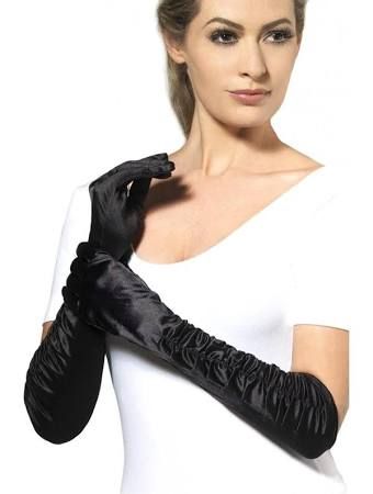 Gloves Black Long 46cm/18 Inches