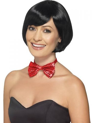 Sequin Bow Tie, Red 