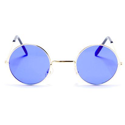 Round Blue Glasses 