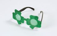 Irish Glasses with Shamrocks (st patricks) 