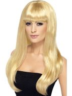 Babelicious Wig Blonde Long Straight with Fringe