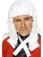 White Judges Wig - Fancy Dress Mens (Cops/Robbers)