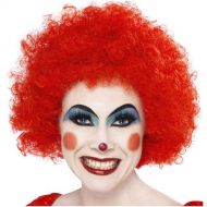 Afro/clown wig in red  