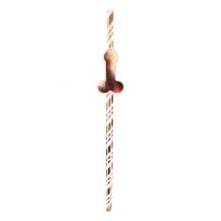 Rose Gold Willy Paper Straws