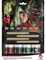 Smiffys Zombie Liquid Latex Face & Body Paint Kit