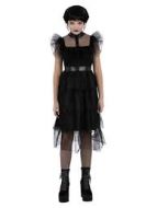 Kids Gothic Prom Costume(wednesday style)