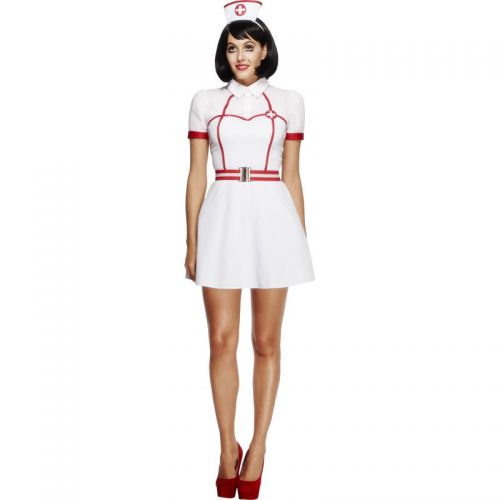 Fever Bed Side Nurse Costume, with Dress