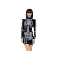 Fever Miss Whiplash Skeleton Costume, Dress