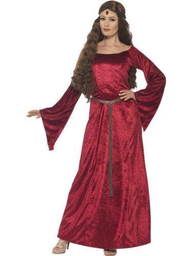 Medieval Maid Costume, Red