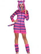 Striped Cat - Cheshire Cat, Alice in wonderland Adult Costume