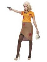 Bonnie Zombie Gangster Costume, Orange
