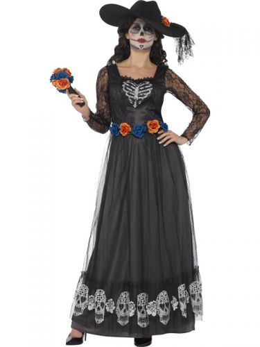 Women's Day of the Dead Skeleton Bride Costume