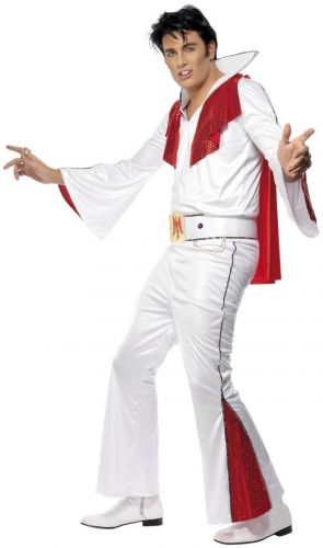 Elvis Costume, White & Red