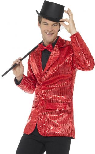 Sequin Jacket, Mens Red