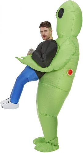 Inflatable Alien Abduction Costume, Green