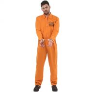Orange Convict Boiler Suit and Hand Cuffs