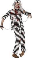 Zombie Convict Mens Costume Fancy Dress 
